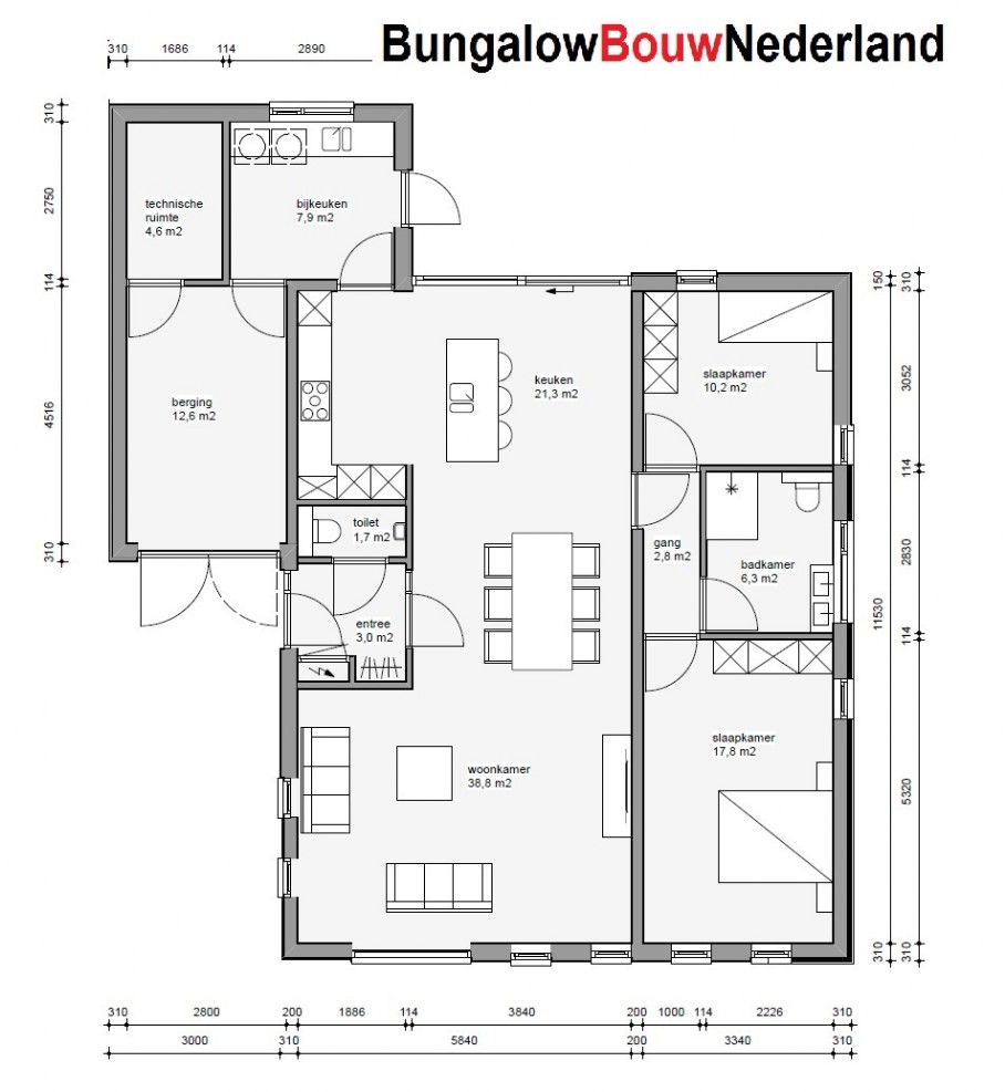 L111 bungalowbouw-nederland staalframebouw indeling plattegrond levensloopbestendig L111 bungalowbouw-nederland staalframebouw indeling plattegrond levensloopbestendig