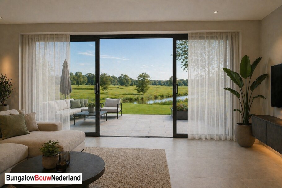 BungalowBouwNederland.nl interieur inspiratie woonkamer keuken badkamer hal slaapkamer garage