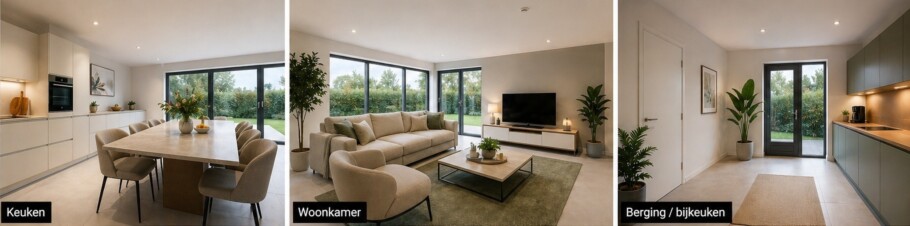 Bungalowbouw Nederland L169 levensloopwoning plat dak 3 drie 4 vier slaapkamers staalframebouw nederland