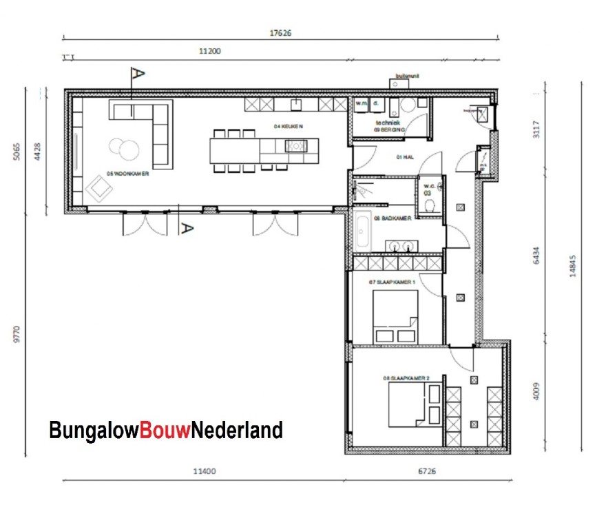 BungalowbouwNederland type B189 energiearm gebouwd aanpasbaar 