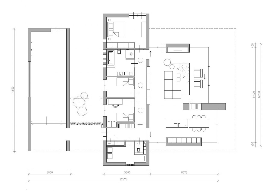 BungalowBouwNederland type L54 moderne bungalow met grote garage