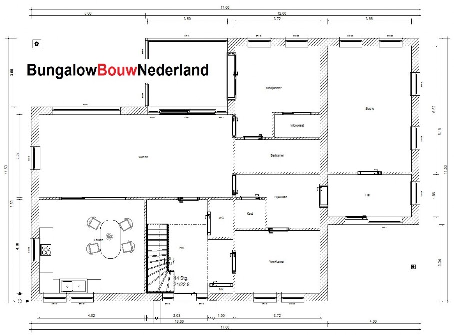 BBN B14 energieneutrale semi-bungalow levensloopbestendig met serre en overdekt terras