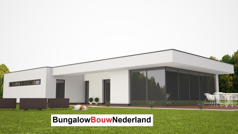 BBN ontwerp L58 bouwtekening grote bungalow prefab bouwsysteem