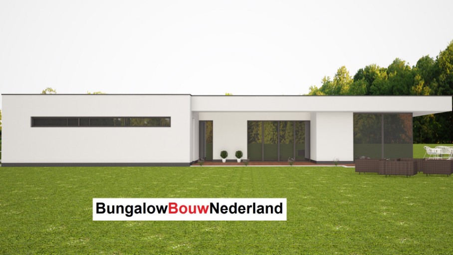 BBN ontwerp L58 bouwtekening grote bungalow prefab bouwsysteem