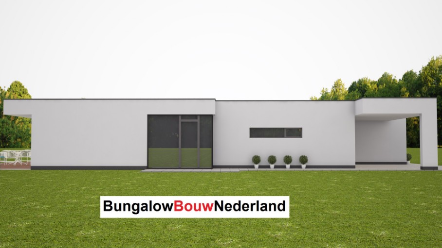 BBN ontwerp L58 bouwtekening grote bungalow prefab bouwsysteem