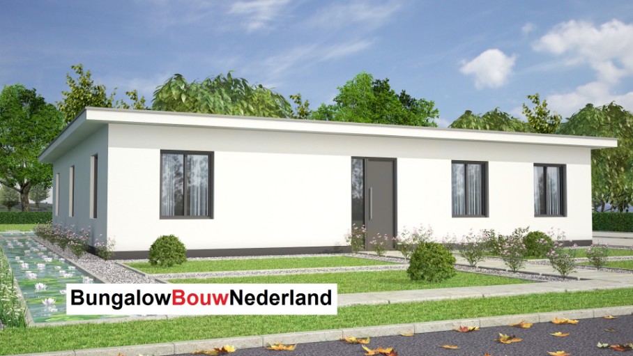 BUNGALOWBOUW NEDERLAND L 132 V1 plat dak levensloopbestendig rolstoelvriendelijk 