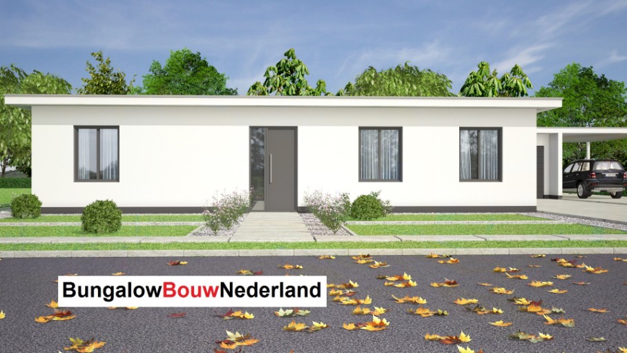 BUNGALOWBOUW NEDERLAND L 132 V1 plat dak levensloopbestendig rolstoelvriendelijk 