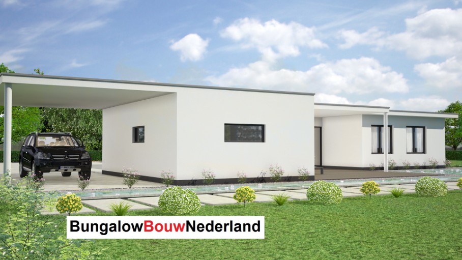 BUNGALOWBOUW NEDERLAND L 132 V1 plat dak levensloopbestendig rolstoelvriendelijk 