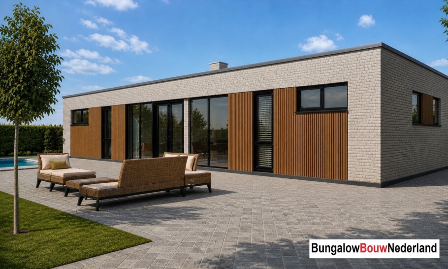 Bungalow Bouw Nederland ontwerp L 198 3 slaapkamers 2 badkamers