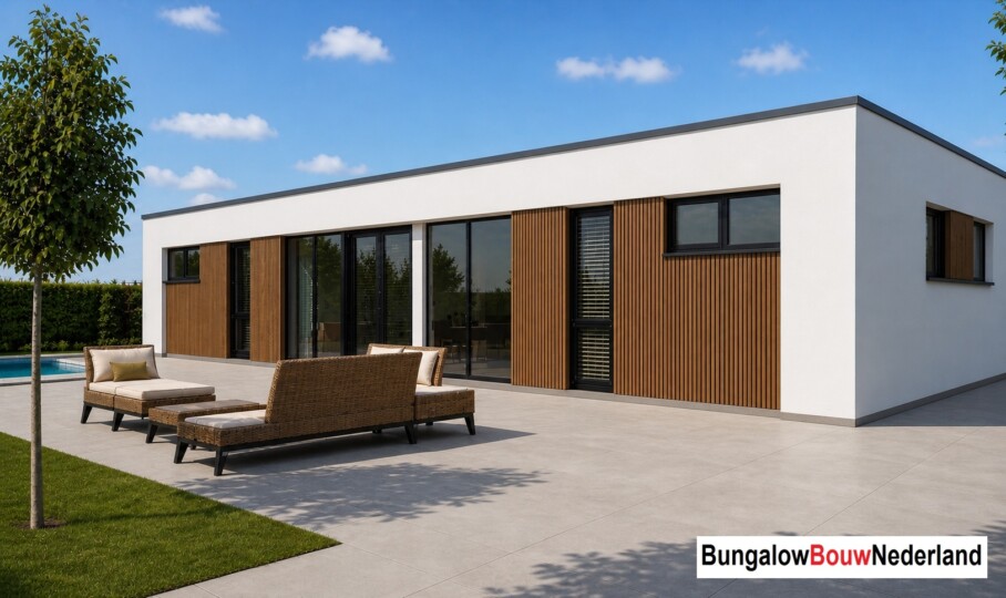 Bungalow Bouw Nederland ontwerp L 198 3 slaapkamers 2 badkamers