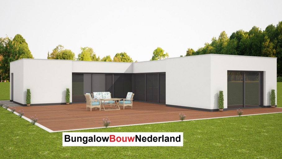 Bungalow L indeling  katalogus ontwerp energieneutraal type L79 