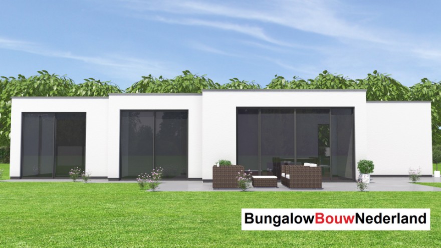 Bungalow bouwen nederland 147v2 betaalbaar en sleutelklaar in PREFAB bouw  staalframebouw