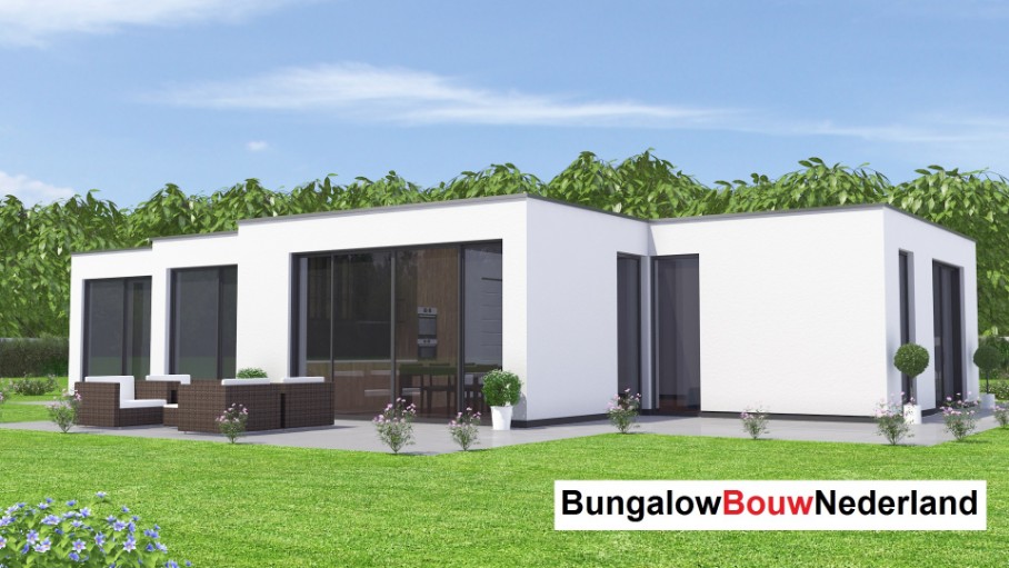 Bungalow bouwen nederland 147v2 betaalbaar en sleutelklaar in PREFAB bouw van ATLANTA MBS