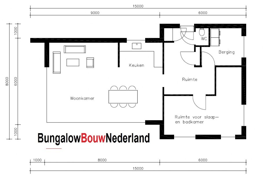 Bungalow bouwen ontwerp indeling plattegrond L77 levensloopbestendige gelijkvloerse bungalow Bungalow bouwen ontwerp indeling plattegrond L77 levensloopbestendige gelijkvloerse bungalow