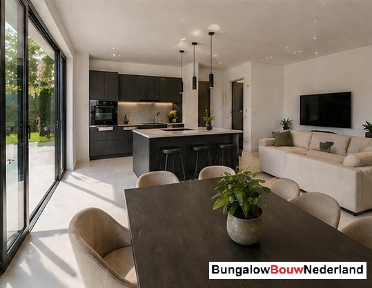 BungalowBouwNederland woning met plat dak 1 verdieping alles op begane grond Interieurfoto
