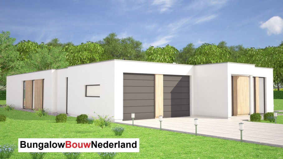 BungalowBouwNederland type 144 modern levensloopbestendig veel glas ATLANTA MBS Staalframebouw