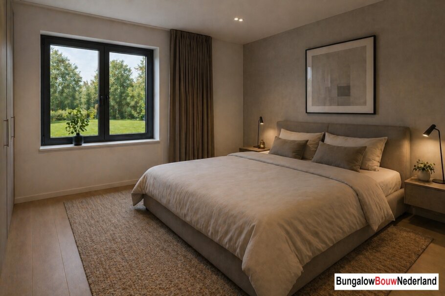 BungalowBouwNederland.nl A-150 interieur indeling foto woonkamer slaapkamer badkamer keuken 