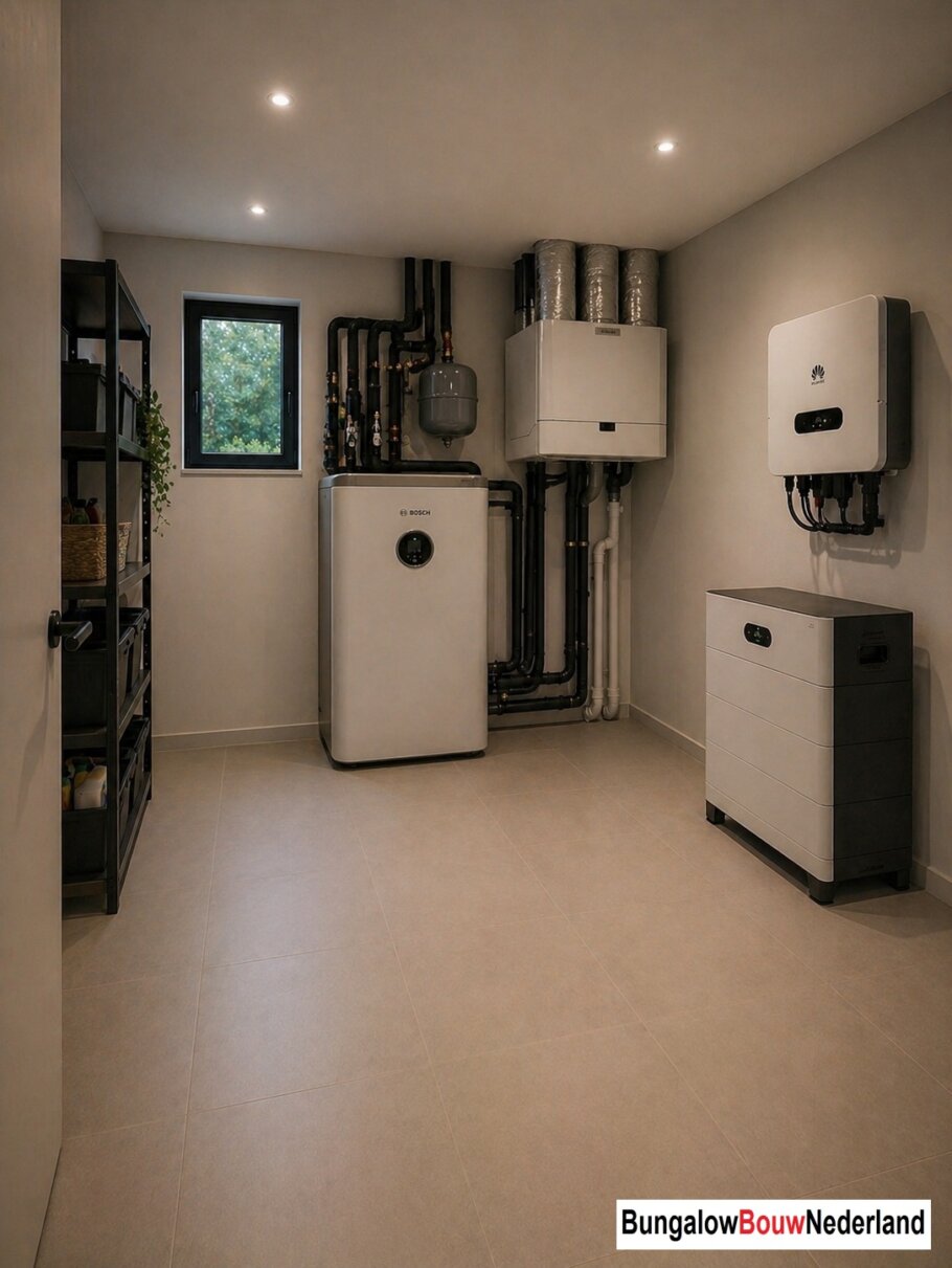 BungalowBouwNederland.nl A-150 interieur indeling foto woonkamer slaapkamer badkamer keuken 