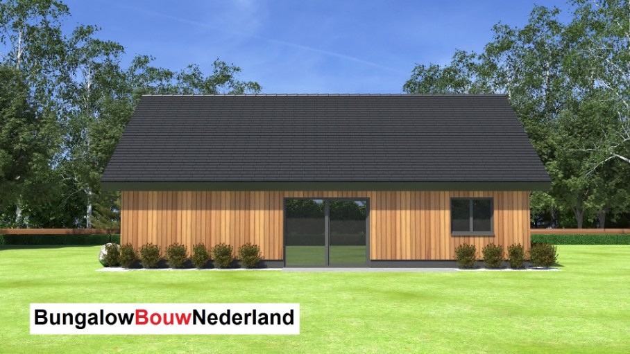 Bungalowbouw- Nederland K127 moderne woning hellend schuin dak passief bouwe Bungalowbouw- Nederland K127 moderne woning hellend schuin dak passief bouwe