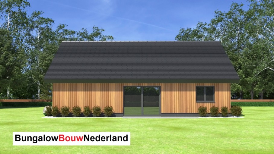 Bungalowbouw- Nederland K127 moderne woning hellend schuin dak passief bouwe