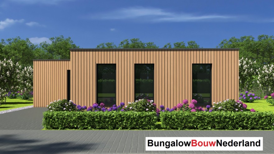 Bungalowbouw Nederland B185 v1 levensloopbestendige woning plat dak  onderhoudsarm