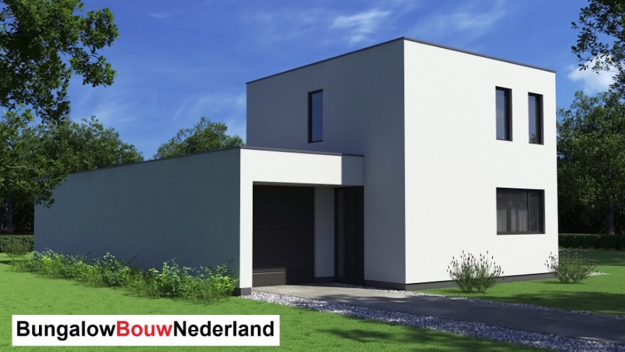 Bungalowbouw-Nederland H378 levensloopbestendige woning met verdieping staalframebouw 