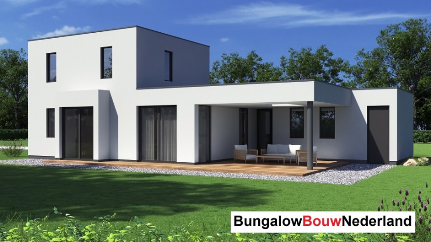 Bungalowbouw-Nederland H378 levensloopbestendige woning met verdieping staalframebouw  Bungalowbouw-Nederland H378 levensloopbestendige woning met verdieping staalframebouw