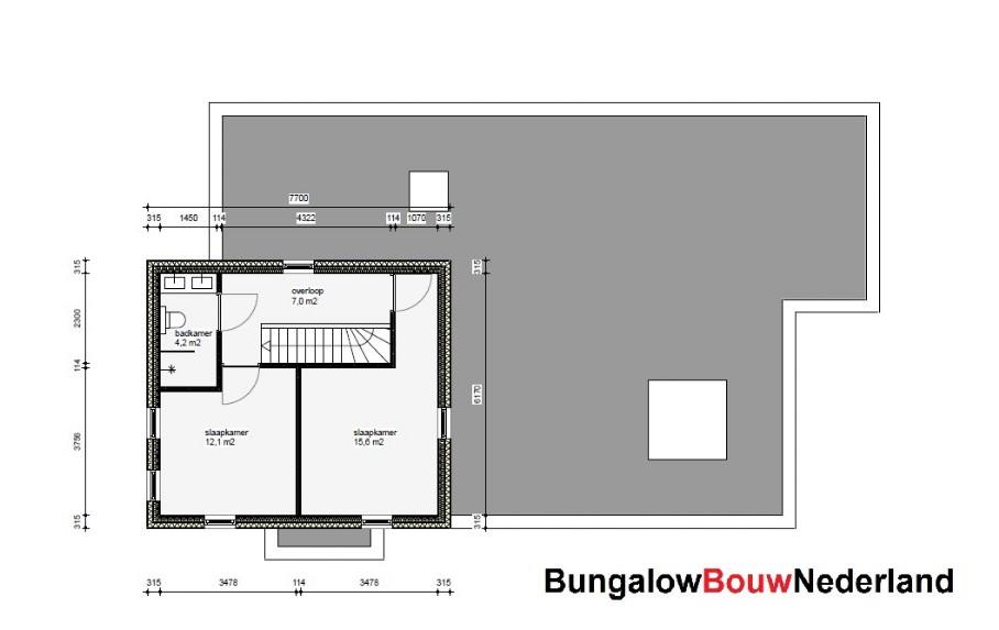 Bungalowbouw-Nederland H378 levensloopbestendige woning met verdieping vanaf 250.000 euro ATLANTA 