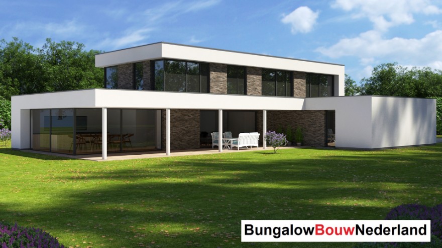Bungalowbouw-Nederland H381 v1 Moderne  levensloopbestendig huis  verdieping staalframebouw  Bungalowbouw-Nederland H381 v1 Moderne  levensloopbestendig huis  verdieping staalframebouw