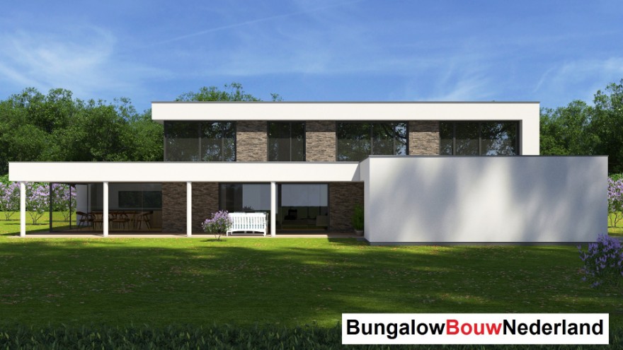 Bungalowbouw-Nederland H381 v1 Moderne  levensloopbestendig huis  verdieping staalframebouw  Bungalowbouw-Nederland H381 v1 Moderne  levensloopbestendig huis  verdieping staalframebouw