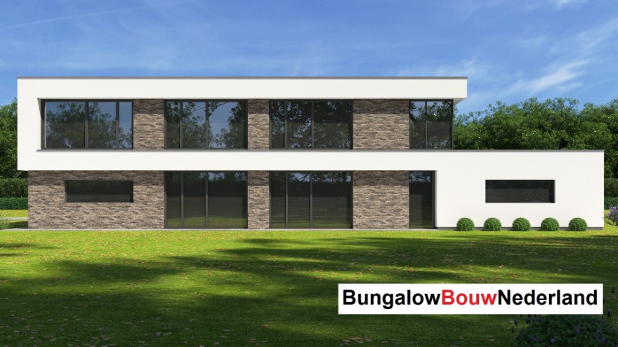 Bungalowbouw-Nederland H381 v1 Moderne  levensloopbestendig huis  verdieping staalframebouw  Bungalowbouw-Nederland H381 v1 Moderne  levensloopbestendig huis  verdieping staalframebouw