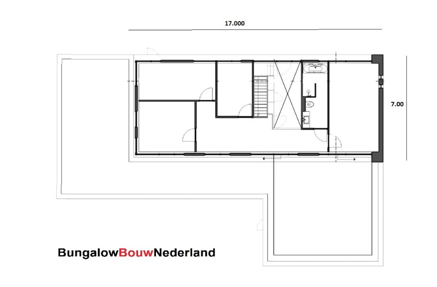 Bungalowbouw-Nederland H381 v1 Moderne  levensloopbestendig huis  verdieping staalframebouw  Bungalowbouw-Nederland H381 v1 Moderne  levensloopbestendig huis  verdieping staalframebouw