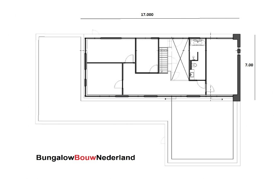 Bungalowbouw-Nederland H381 v1 Moderne  levensloopbestendig huis  verdieping ATLANTA MBS