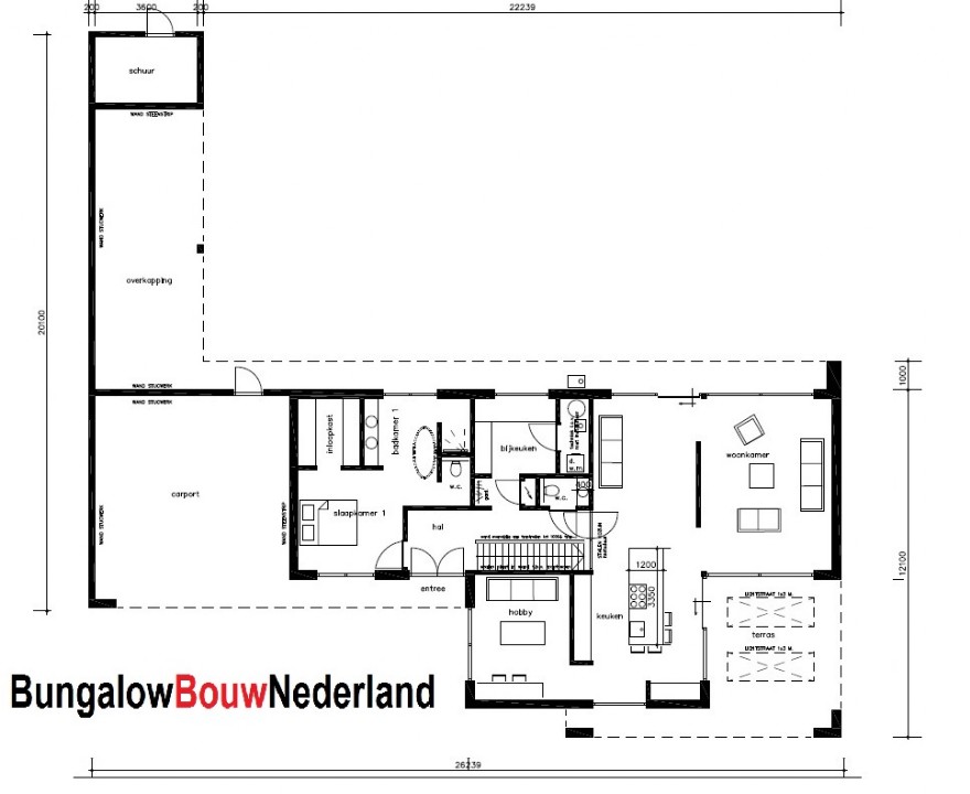 Bungalowbouw Nederland H388 moderne kubistische levensloopbestendige woning Staalframebouw Bungalowbouw Nederland H388 moderne kubistische levensloopbestendige woning Staalframebouw