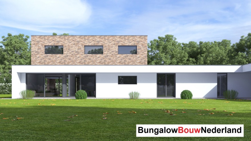 Bungalowbouw Nederland H388 moderne kubistische levensloopbestendige woning Staalframebouw Bungalowbouw Nederland H388 moderne kubistische levensloopbestendige woning Staalframebouw