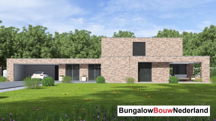 Bungalowbouw Nederland H388 moderne kubistische levensloopbestendige woning Staalframebouw Bungalowbouw Nederland H388 moderne kubistische levensloopbestendige woning Staalframebouw