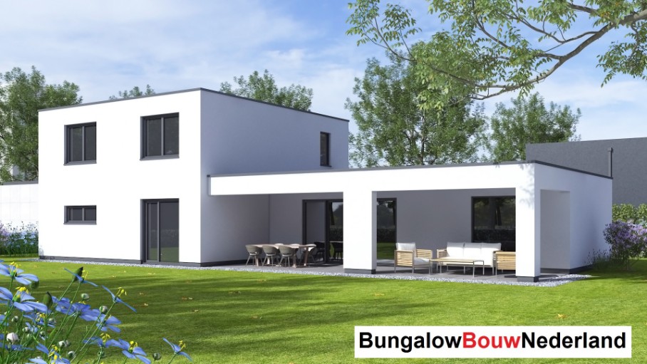 Bungalowbouw Nederland H389 ATLANTA MBS staalframebouw moderne levensloopbestendige woning 