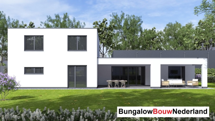 Bungalowbouw Nederland H389 ATLANTA MBS staalframebouw moderne levensloopbestendige woning 