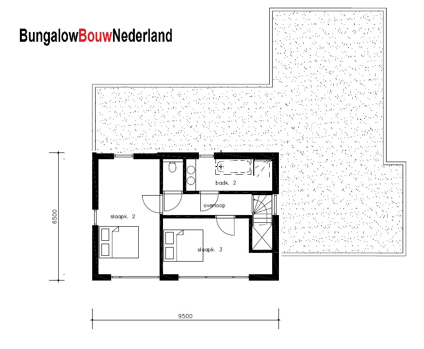 Bungalowbouw Nederland H392 gelijkvloerse woning met kleine verdieping door METEOR ATLANTA