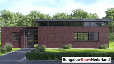 Bungalowbouw Nederland ontwerp B179 veel licht en verhoogde woonkamer staalframe ATLANTA Bungalowbouw Nederland ontwerp B179 veel licht en verhoogde woonkamer staalframe ATLANTA