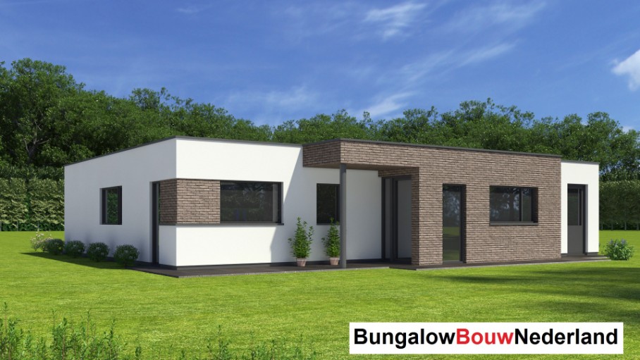 Bungalowbouw nederland B161 moderne energieneutrale woning met ATLANTA MBS staalframe constructie Bungalowbouw nederland B161 moderne energieneutrale woning met ATLANTA MBS staalframe constructie