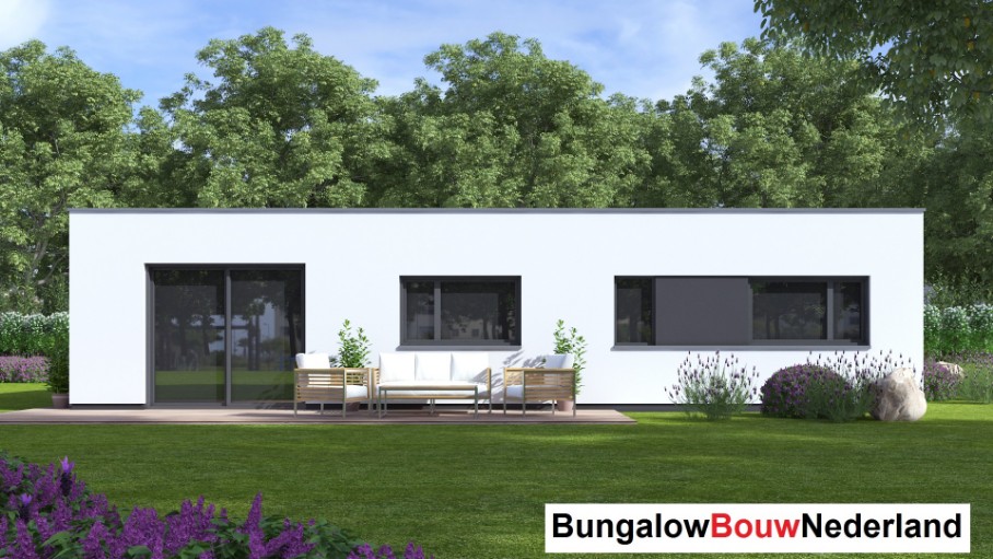 Bungalowbouw-nederland L163 v1 eenlaags platdakserie efficient Bungalowbouw-nederland L163 v1 eenlaags platdakserie efficient