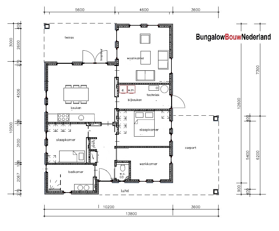 Bungalowbouw nederland L166 levensloopbestendige energiearme woning van  ATLANTA MBS