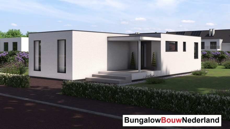 Bungalowbouw nederland type B188 plat dak versie betaalbare woningen vanaf 150.000 euro