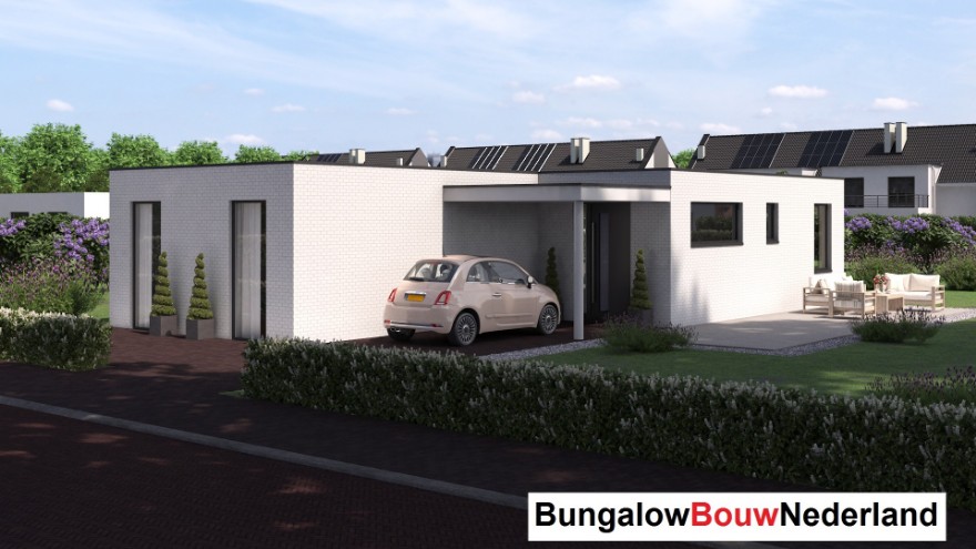 Bungalowbouw nederland type B188 plat dak versie betaalbare woningen vanaf 150.000 euro