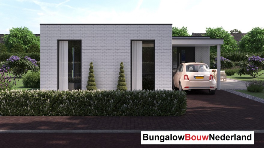 Bungalowbouw nederland type B188 plat dak versie betaalbare woningen vanaf 150.000 euro