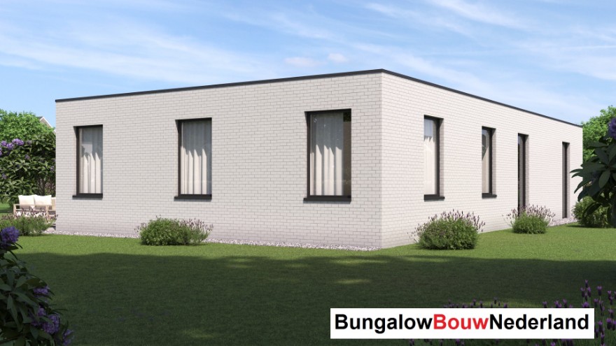 Bungalowbouw nederland type B188 plat dak versie betaalbare woningen vanaf 150.000 euro