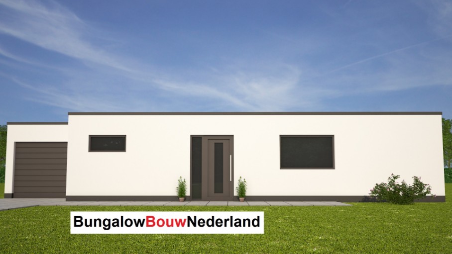 BungalowbouwNL moderne energieneutrale levensloopbestendige woning staalframebouw type L113