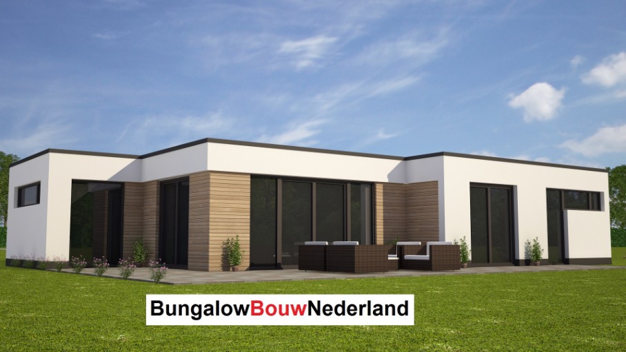 BungalowbouwNL moderne energieneutrale levensloopbestendige woning staalframebouw type L113