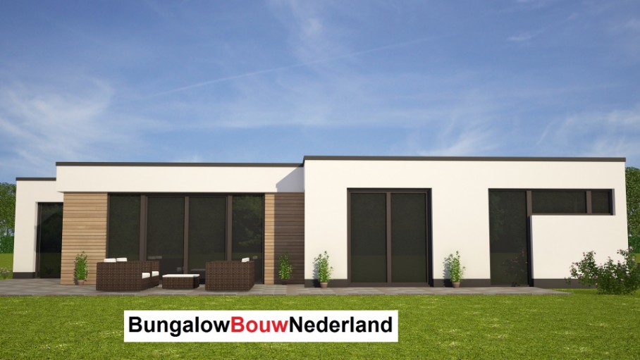 BungalowbouwNL moderne energieneutrale levensloopbestendige woning staalframebouw type L113